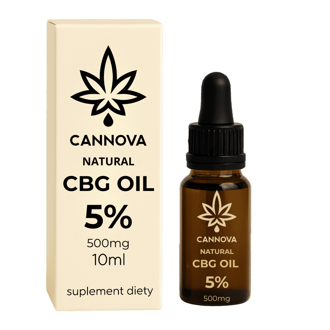 CANNOVA Natural CBG Oil 5% - butelka 10 ml oleju konopnego z deklarowaną zawartością 500 mg