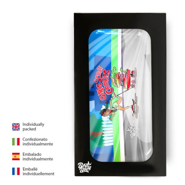 Best Buds Girl Scout Cookies Metal Rolling Tray Long 16x27cm - Trays