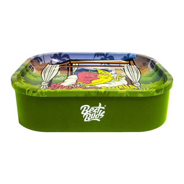 Best Buds Box Metall Twist Tablett mit Lagerung Erdbeere Banane - Tabletts