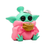 Baby Yoda Silicone Bong Pink with Grogu Hat Star Wars Silicone figure Baby Yoda Grogu with a pink hat 13 cm — collectible version 2025