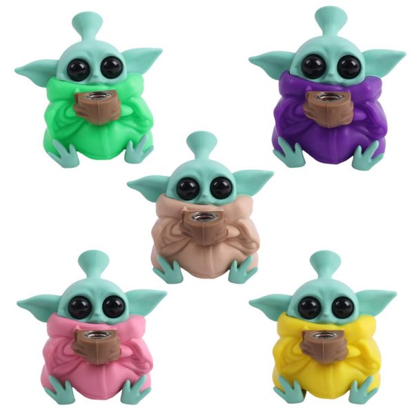 Bongo silikonowe Baby Yoda Zielony Grogu Star Wars - Silikonowe