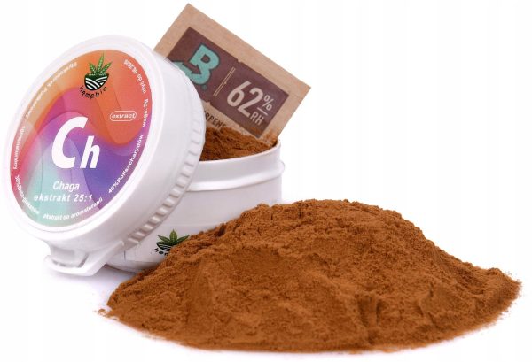 CHAGA EXTRACT 25:1 Subkortikale Glossopore 40% Polysaccharide 25x stärkt - Kräuter