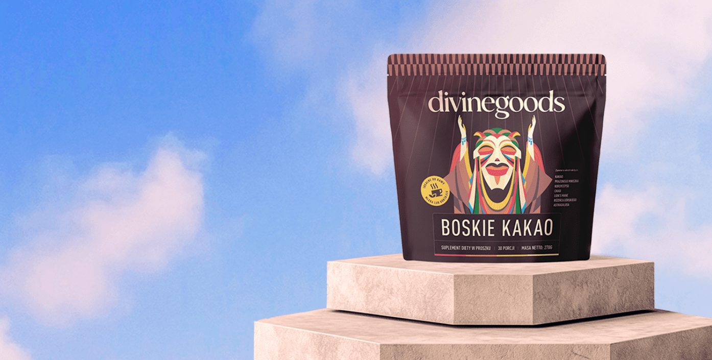 Marki u Bucha Marka divinegoods u Bucha — logo lub baner producenta na ubucha.pl, naturalne produkty konopne