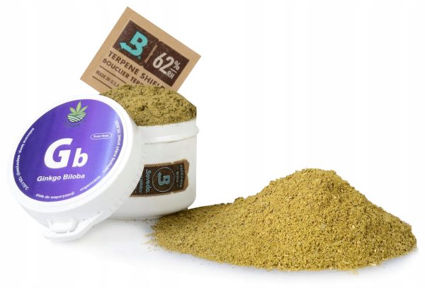 Ginkgo Biloba susz do aromaterapii zioła na pamięć Ginkgo Biloba susz aromaterapia: sproszkowany liść miłorzębu japońskiego 15 g