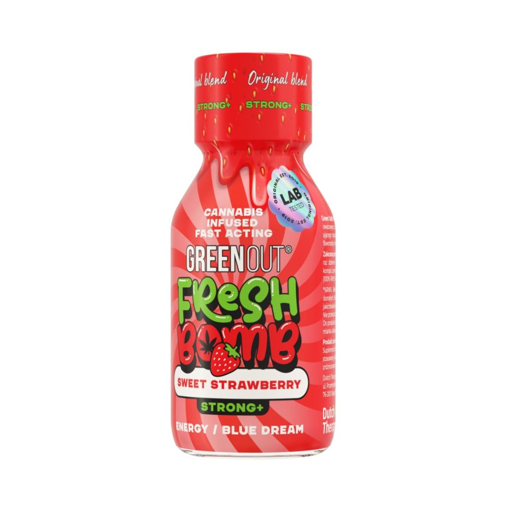 Green Out Fresh Bomb Sweet Strawberry - butelka 100 ml truskawkowego shotu konopnego