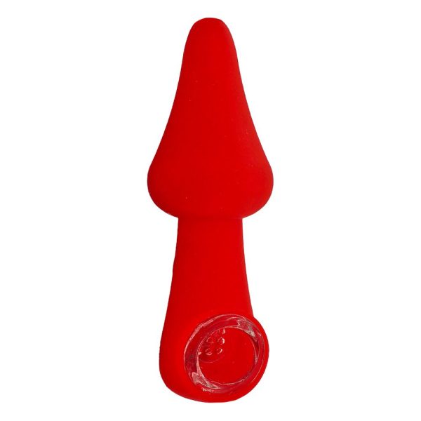 Grzyb Silikonowa Fifka Lufka Czerwona 10cm Silikonowa fifka kolekcjonerska grzyb czerwona 10 cm — figurka silikonowa z motywem grzyba