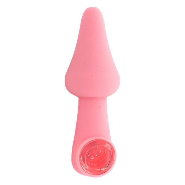 Grzyb Silikonowa Fifka Lufka Różowa 10cm Silikonowa fifka kolekcjonerska grzyb różowa 10 cm: figurka silikonowa z motywem grzyba