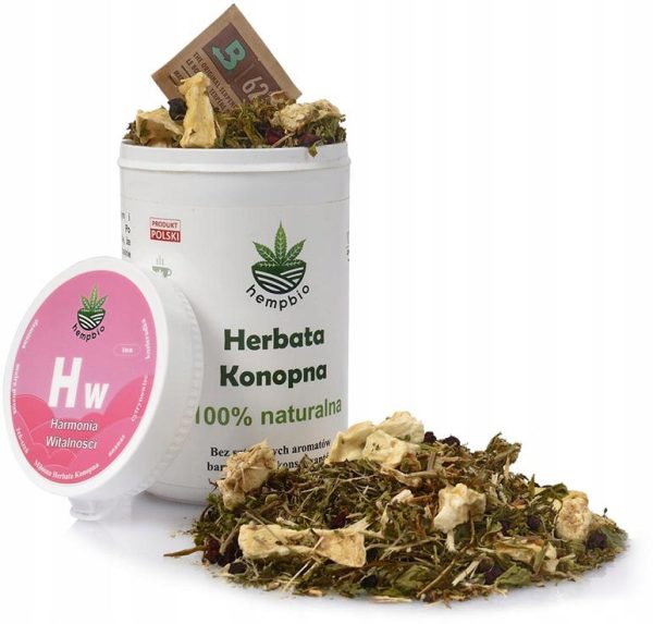 Herbata kannabidiol Harmonia Witalności - Naturalny Wspomagacz Libido i Energii Herbata konopna Harmonia Witalności 50 g: susz z żeń-szeniem, muira puamą i cytrynowcem