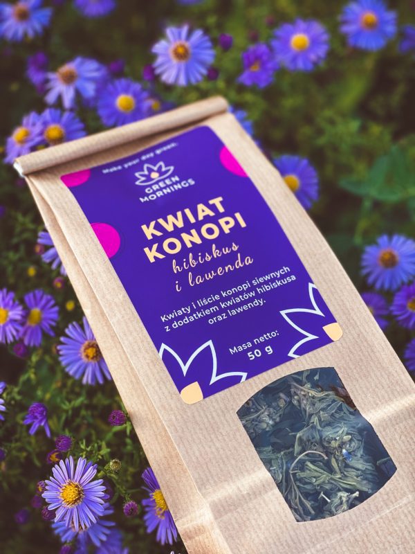 KWIAT KONOPI hibiskus i lawenda GreenMornings - Herbaty