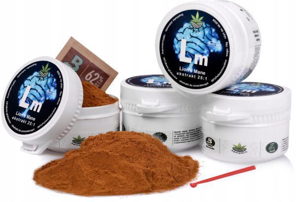 LÖWENMANE EXTRAKT 25:1 Igelsoplum 25x STRESS BRAIN MEMORY Poli 60% - Kräuter