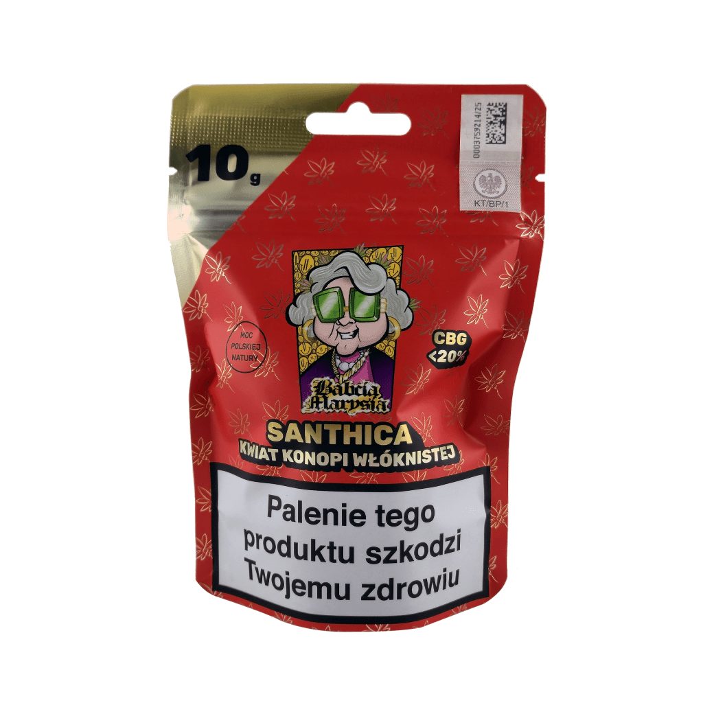 Susz konopny Santhica 10 g z linii Specjały Babci Marysi - kwiatostany konopi włóknistej z kannabigerolem