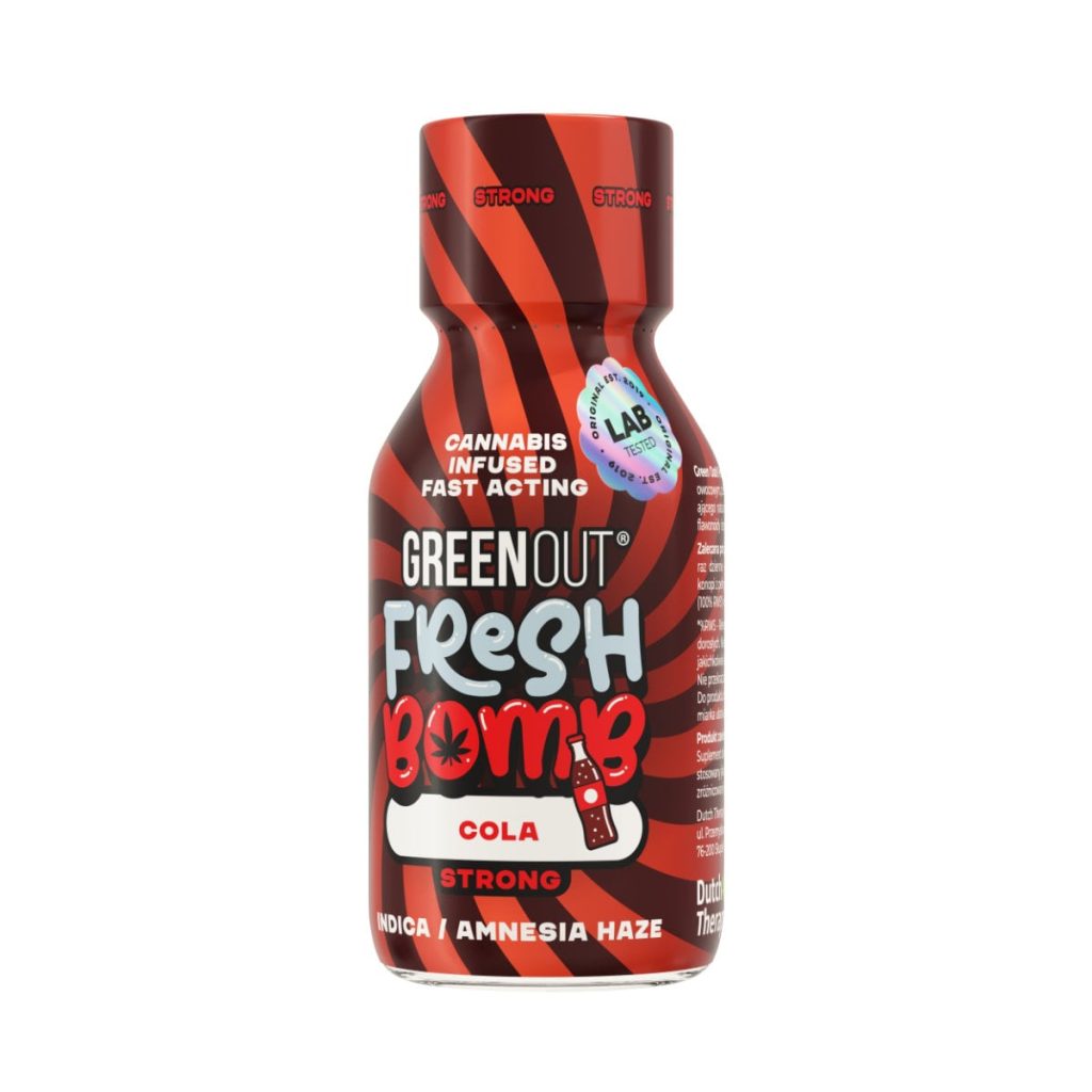 Green Out Fresh Bomb Cola - butelka 100 ml shotu konopnego o smaku coli