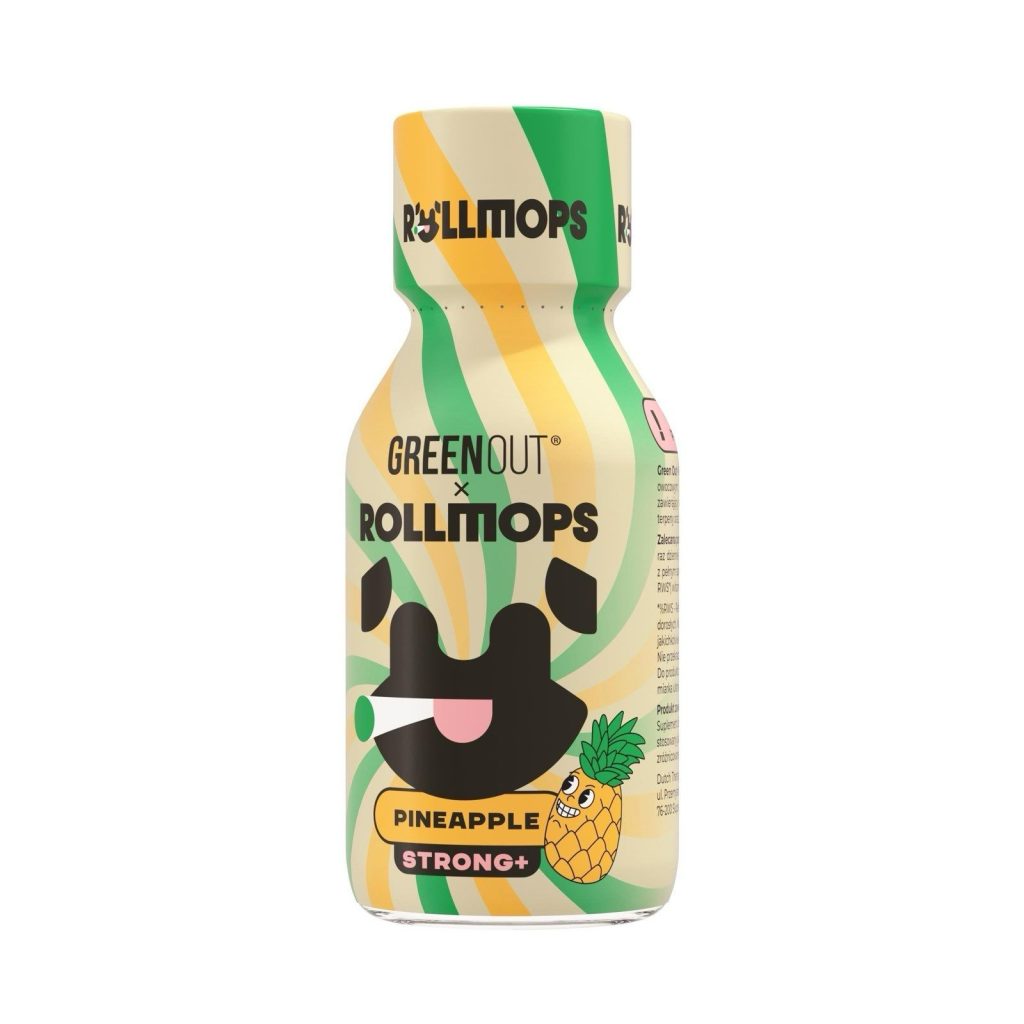Green Out x Mops - butelka 100 ml ananasowego shotu konopnego