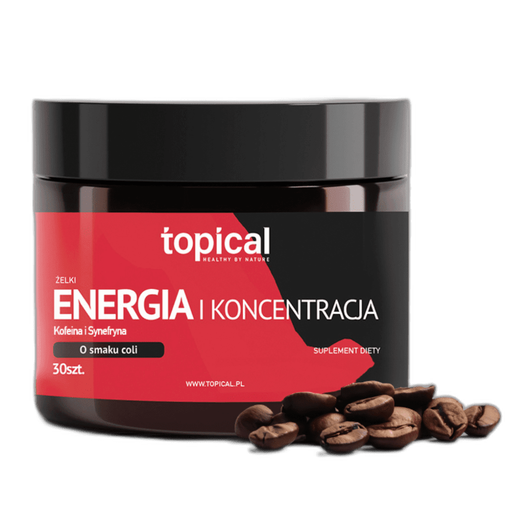 Cola gummies with caffeine and synephrine TOPICAL - jar of 30 gummies in an energy version