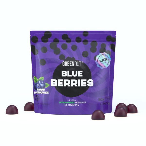 Żelki Green Out® Blueberries, Sativa Hybrid Terpenes Żelki Green Out® Blueberries, Sativa Hybrid Terpenes — zdjęcie główne