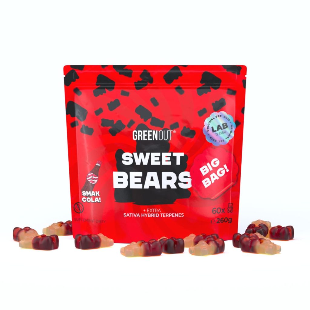 Green Out Sweet Bears Cola Gummies Big Bag - large 260 g package