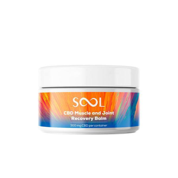 Balsam Muscle & Joint Recovery 300 mg kannabidiolu SOOL Balm Muscle and Joint Recovery z 300 mg kannabidiolu — balsam kosmetyczny w opakowaniu