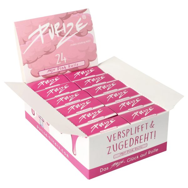 Bibułka w rolce Purize Pink Rolls różowa 4 m Purize Pink Rolls: rozwinięta różowa bibułka w rolce, naturalne włókna bez chloru