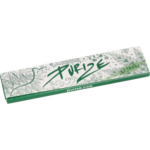 Bibułki z tacką Purize Papes'n Tray brązowe Purize Papes'n Tray - kartonik bibułek King Size Slim z niebielonego papieru