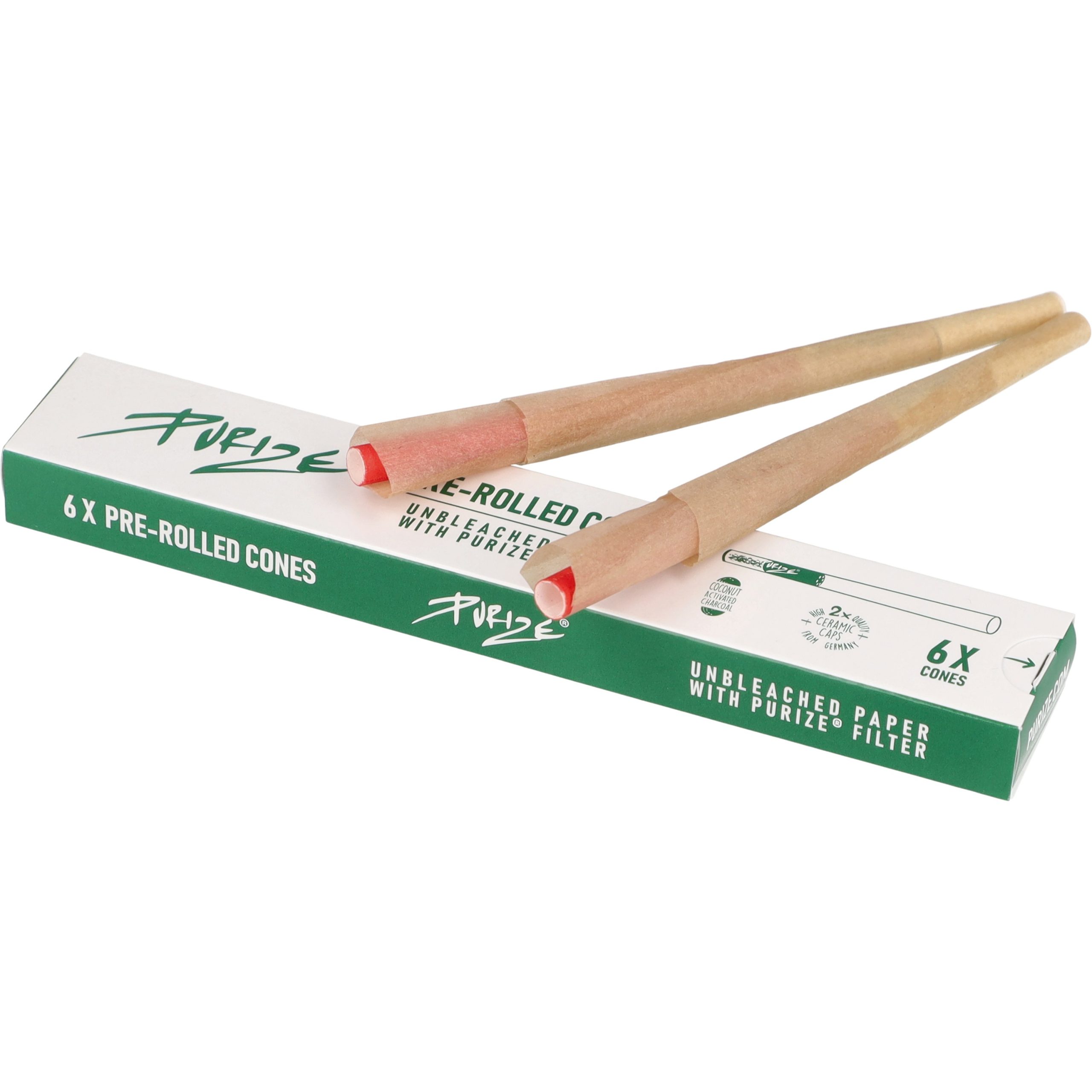 Bletki Purize Pre-Rolled Cones 6 szt niebielone: gotowe stożki + filtry węglowe + ubijak