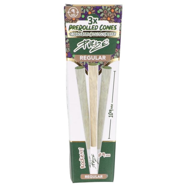 Bletki Purize Pre-Rolled Cones REGULAR 3 szt Purize Pre-Rolled Cones REGULAR - pudełko z trzema gotowymi stożkami i filtrem 9 mm
