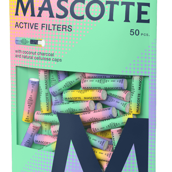 Filtry węglowe Mascotte Active Colors śr. 6 mm 50 szt Mascotte Active Colors - woreczek 50 kolorowych filtrów węglowych o średnicy 6 mm