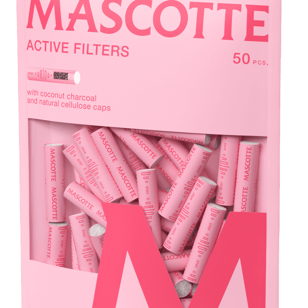 Filterki węglowe Mascotte Active PINK śr. 6 mm 50 szt Mascotte Active PINK - woreczek 50 różowych filtrów węglowych o średnicy 6 mm