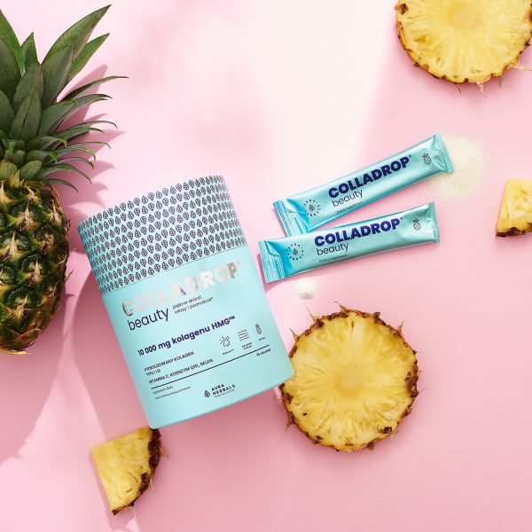 Colladrop® Beauty, HMG™ Kollagen 10000 mg, Ananas, Beutel 30 Stk. - Kollagen Colladrop® Beauty, HMG™ Kollagen 10000 mg, Ananas, Beutel 30 Stk. - Kollagen