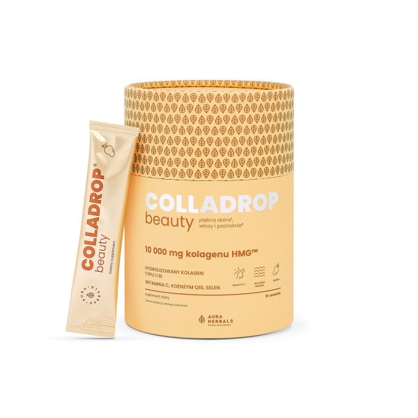 Colladrop® Beauty, collagen HMG™ 10000 mg, mango, 30 sachets - Collagen