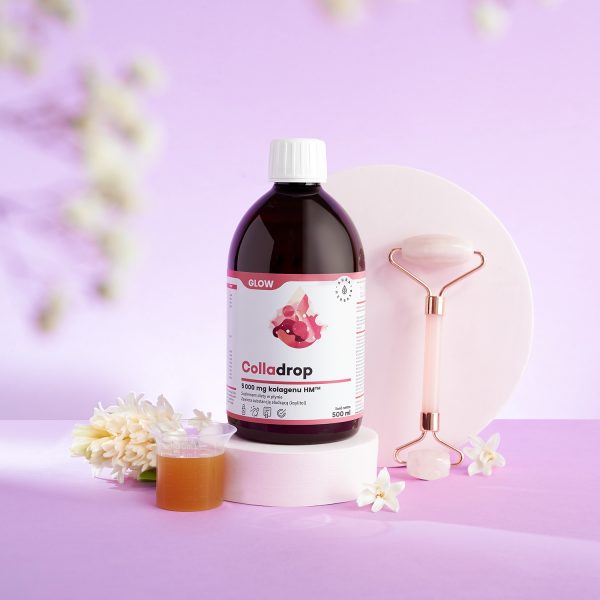 Colladrop Glow – butelka 500 ml z miarką, hydrolizat kolagenu typu I i III