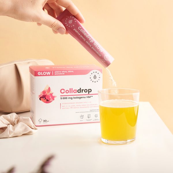 Colladrop Glow – opakowanie z 30 saszetkami kolagenu morskiego