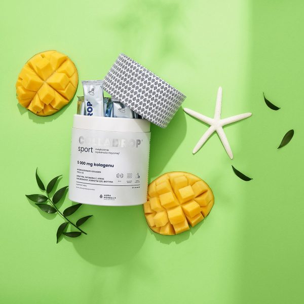 Colladrop® Sport + kreatyna, kolagen morski 5000 mg, saszetki 30 szt Colladrop Sport kreatyna: wsparcie kondycji stawów i kości po wysiłku