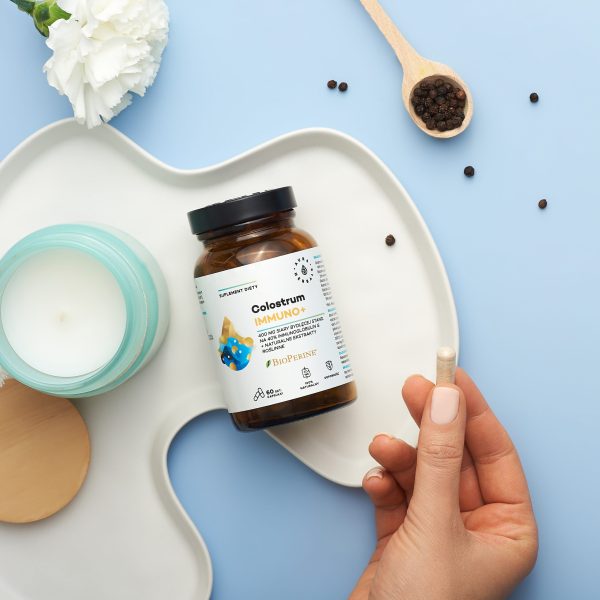 Kapsułki Colostrum Immuno z BioPerine: ujęcie etykiety