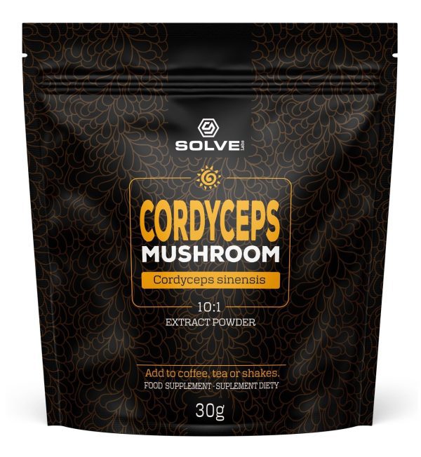 Cordyceps (Cordyceps sinensis) 10:1 Mushroom Powder 50g SOLVE LABS - Adaptogeny