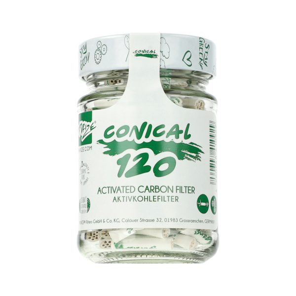 Filtry Purize z aktywnym węglem XTRA Slim CONICAL słoik 120 szt. - Filtry