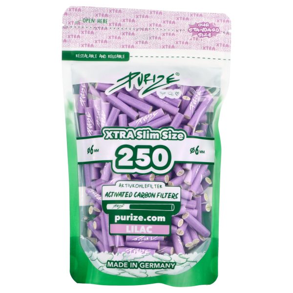 Filtry węglowe do jointów Purize XTRA Slim Lilac 250 szt. 6 mmś - Filtry Filtry węglowe do jointów Purize XTRA Slim Lilac 250 szt. 6 mmś - Filtry
