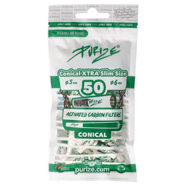 Filtry węglowe Purize Conical XTRA Slim 50 szt. - Filtry