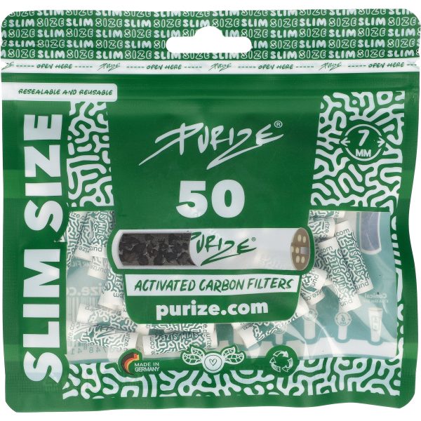 Filtry węglowe Purize SLIM Size śr. 7 mm 50 szt. - Filtry Filtry węglowe Purize SLIM Size śr. 7 mm 50 szt. - Filtry