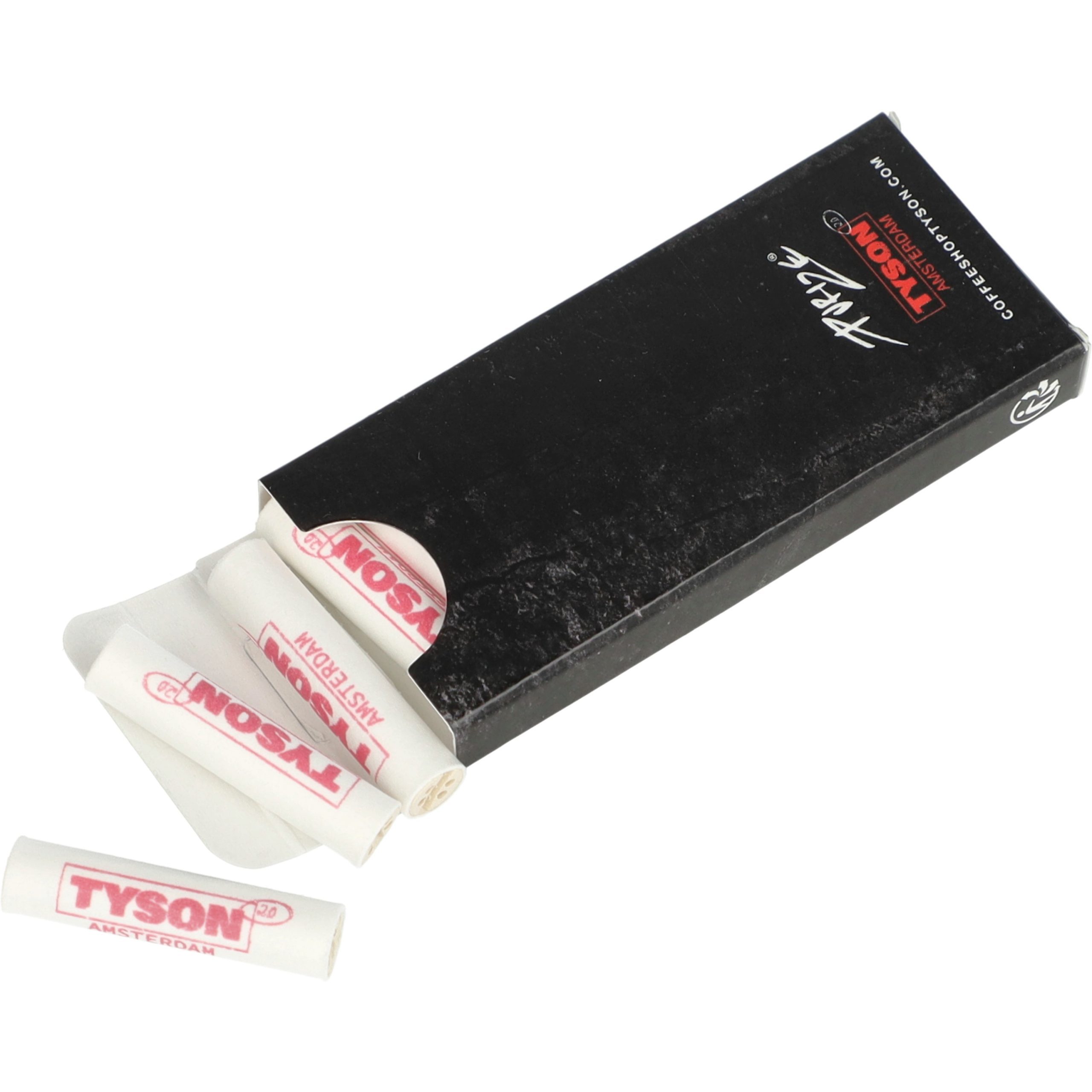 PURIZE x Tyson 2.0 - czarne pudełko i filtry XTRA Slim z czerwonym nadrukiem TYSON