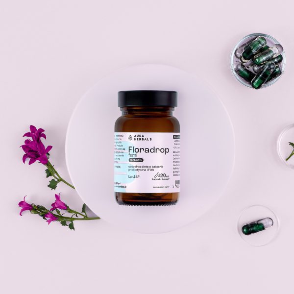 Floradrop femi, probiotyk dla kobiet, kapsułki 20 szt Kapsułka DUOCAP Floradrop femi – Lactobacillus Acidophilus La-14 15 mld CFU