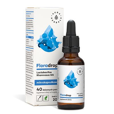 Floradrop Lactobacillus rhamnosus GG krople 20 ml Aura Herbals: probiotyk z mikrokapsułkowaniem