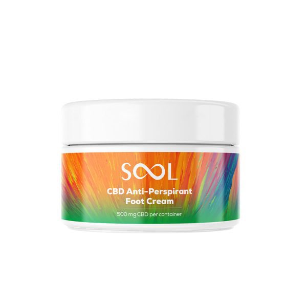 Reakiro krem do stóp z 500 mg kannabidiolu anti-perspirant — opakowanie antypotowego kosmetyku do skóry stóp