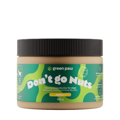 Grüne Tatzenbutter Don't go Nuts 350g Erdnussbutter Don’t go Nuts Green Paw 350 g — Glas mit gerösteten Erdnüssen