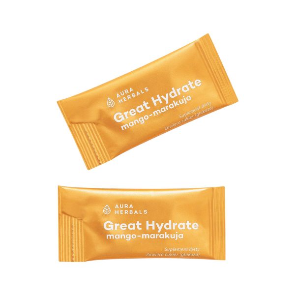 Great Hydrate mango-marakuja – opakowanie 10 saszetek na trening i podróż