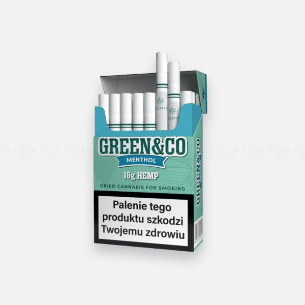 Papierosy Konopne Prerolls Green&Co Menthol 20 szt 16G - Susz