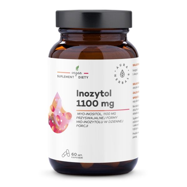 Inositol 1100 mg, Myo-Inositol, capsules 60 pcs Inositol 1100 mg Myo-Inositol Aura Herbals – vegan capsules, 60 pieces