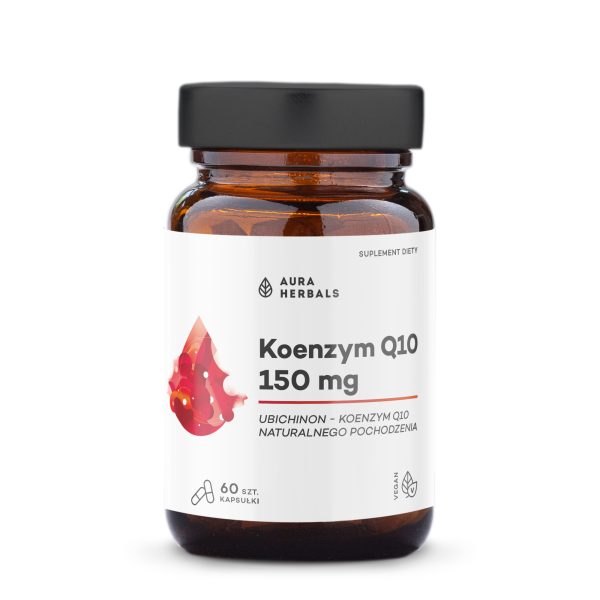 Coenzyme Q10, 150 mg, 60 capsules Coenzyme Q10 150 mg Aura Herbals – vegan capsules, package of 60 pcs