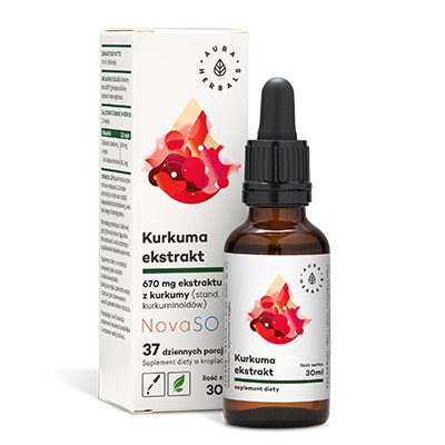 Aura Herbals kurkuma NovaSOL: krople 30 ml w buteleczce z kroplomierzem