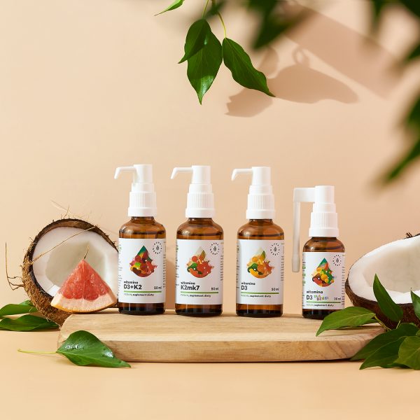Witamina D3 2000 IU Vegan, krople 50 ml Wegańska witamina D3 z alg morskich w buteleczce 50 ml