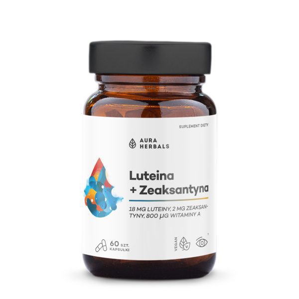 Lutein + Zeaxanthin + Vitamin A – vegan capsules 60 pcs from Aura Herbals